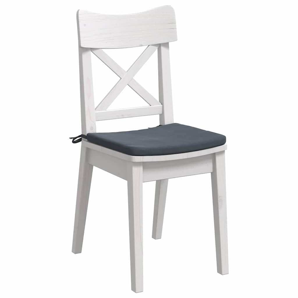 Cuscini per Seduta 4 pz Velluto Grigio scuro 40 x 40 x 3 cm