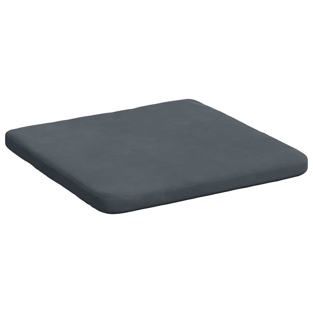 Cuscini per Seduta 4 pz Velluto Grigio scuro 40 x 40 x 3 cm