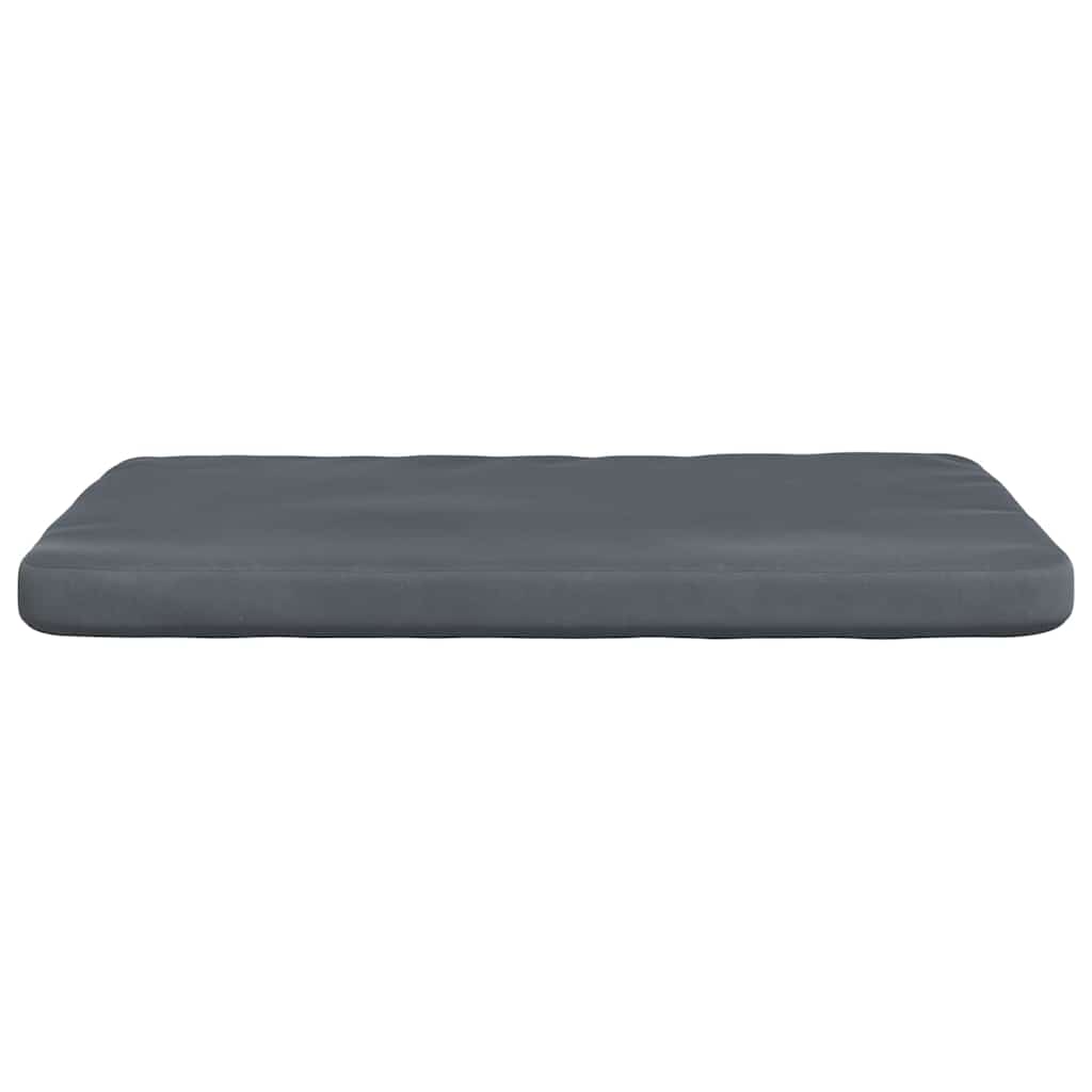 Cuscini per Seduta 4 pz Velluto Grigio scuro 40 x 40 x 3 cm