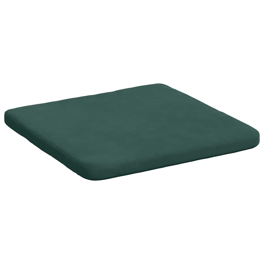 Cuscini per Seduta 4 pz Velluto Verde Scuro 40 x 40 x 3 cm