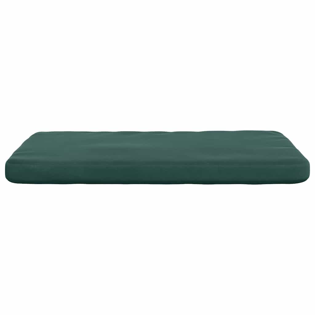 Cuscini per Seduta 4 pz Velluto Verde Scuro 40 x 40 x 3 cm