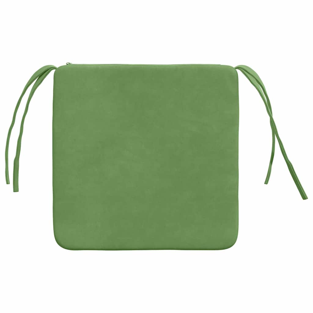 Cuscini per Seduta 4 pz Velluto Verde chiaro 40 x 40 x 3 cm