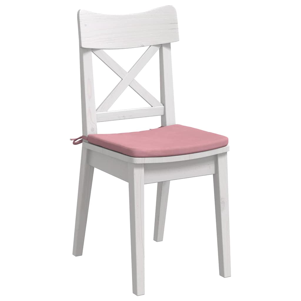 Cuscini per Seduta 4 pz Velluto Rosa 40 x 40 x 3 cm