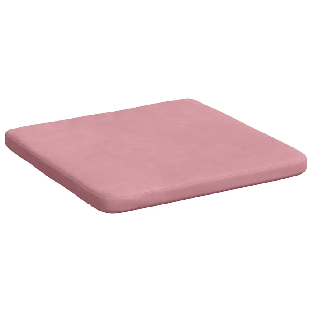Cuscini per Seduta 4 pz Velluto Rosa 40 x 40 x 3 cm