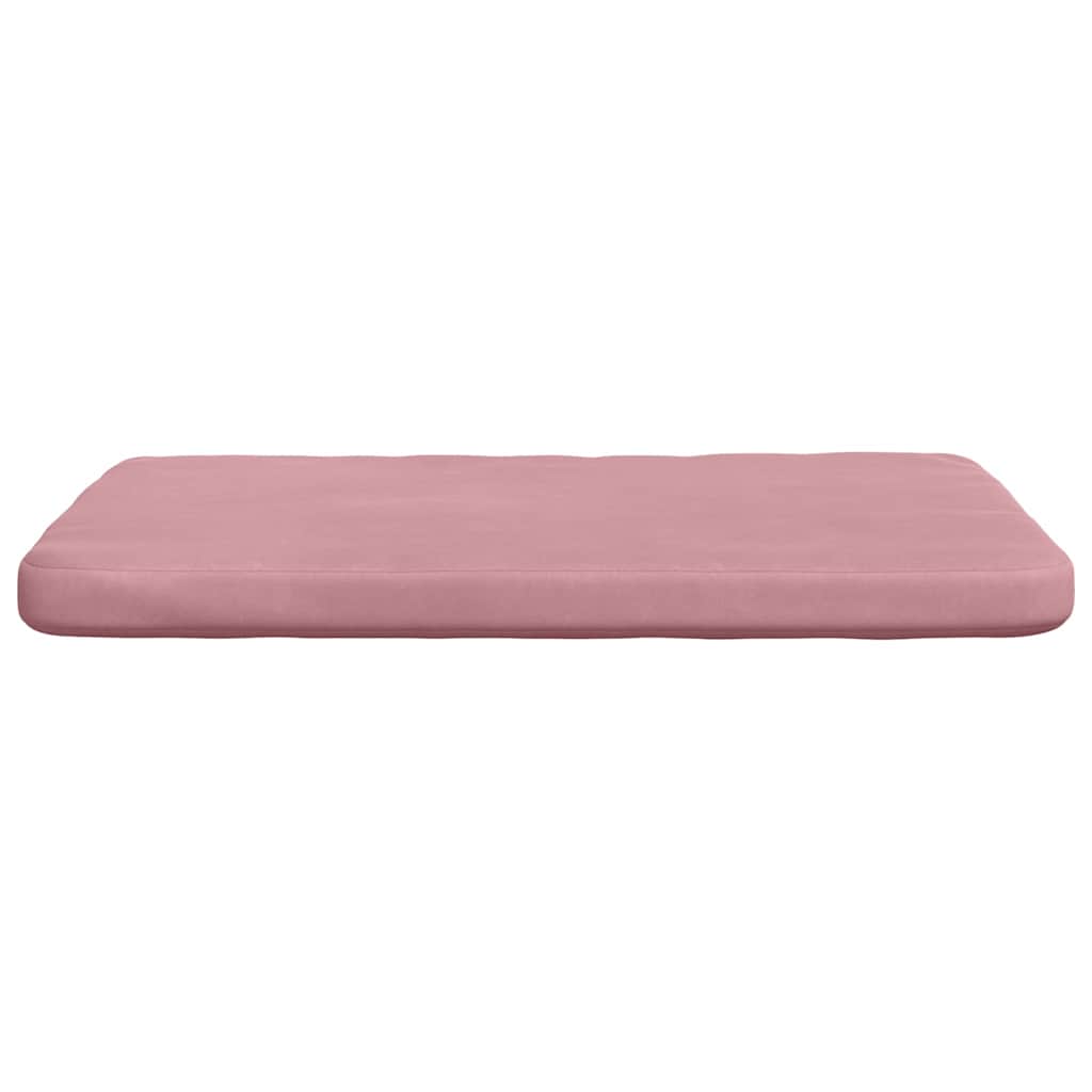 Cuscini per Seduta 4 pz Velluto Rosa 40 x 40 x 3 cm