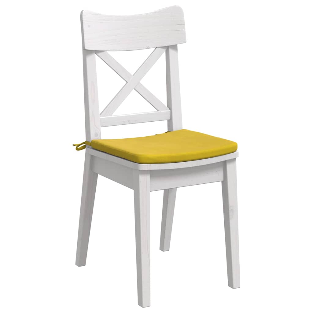 Cuscini per Seduta 4 pz Velluto Giallo 40 x 40 x 3 cm