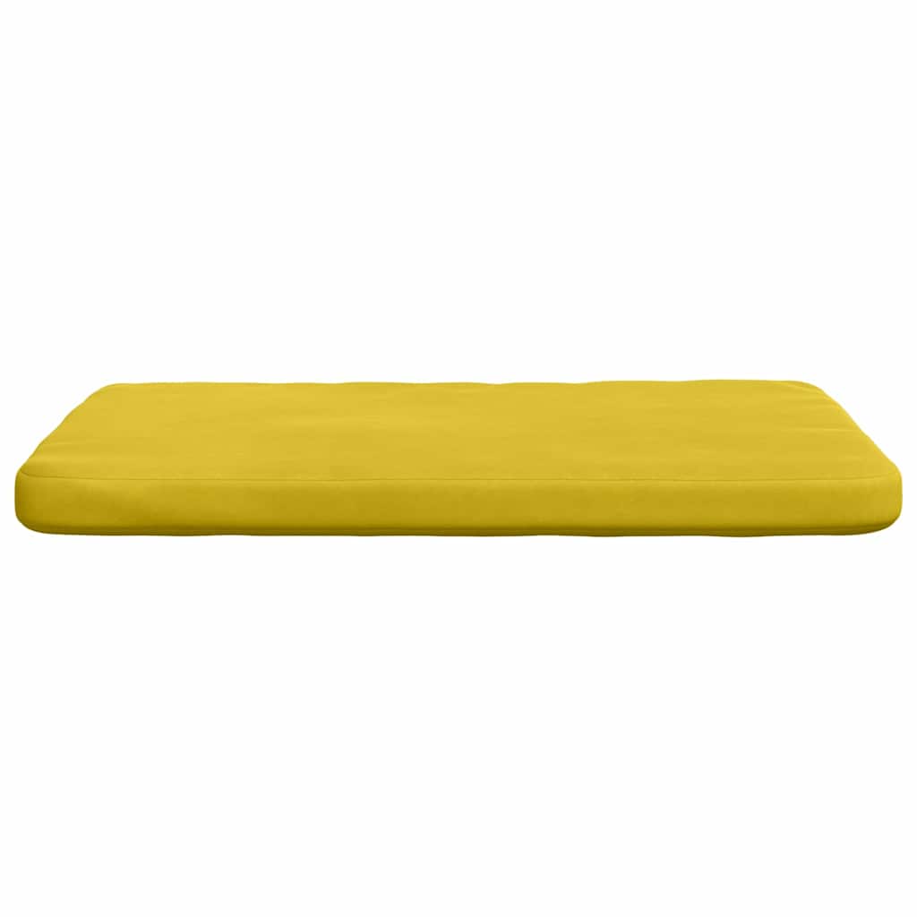 Cuscini per Seduta 4 pz Velluto Giallo 40 x 40 x 3 cm