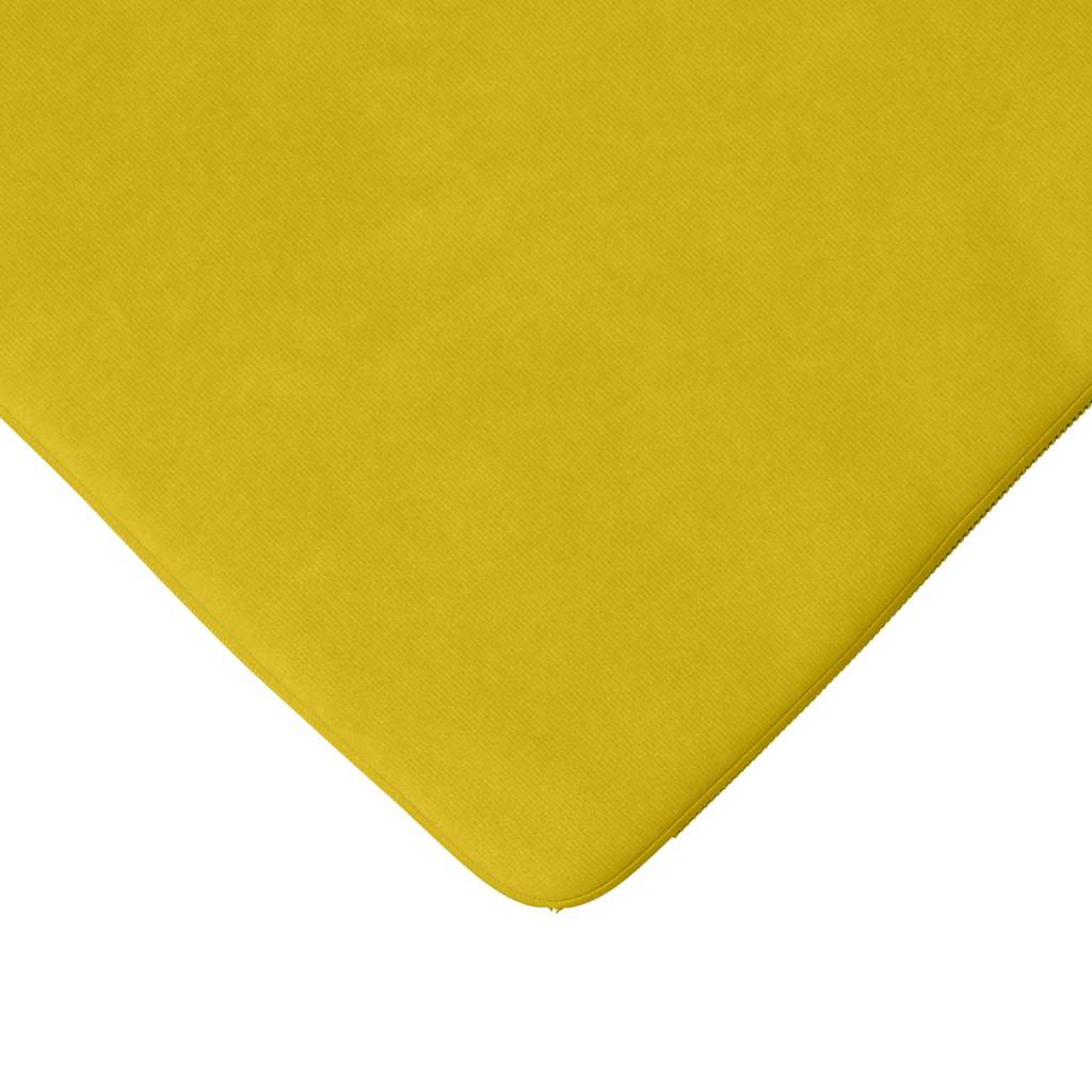 Cuscini per Seduta 4 pz Velluto Giallo 40 x 40 x 3 cm