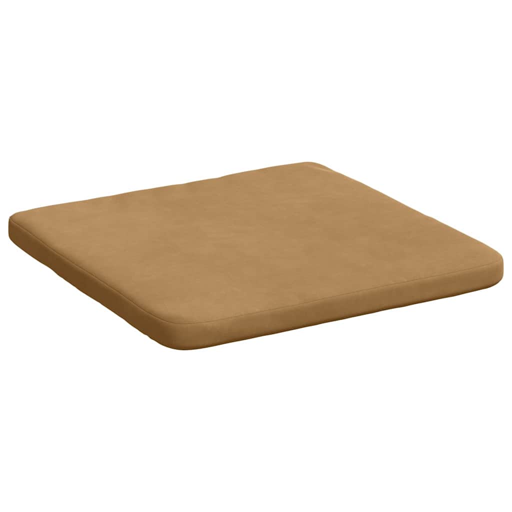 Cuscini per Seduta 4 pz Velluto Marrone 40 x 40 x 3 cm