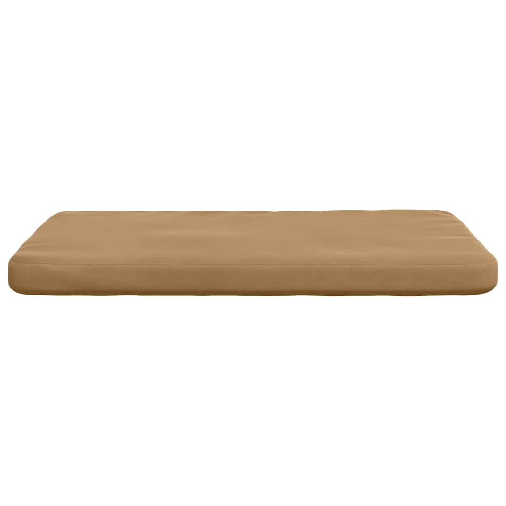 Cuscini per Seduta 4 pz Velluto Marrone 40 x 40 x 3 cm