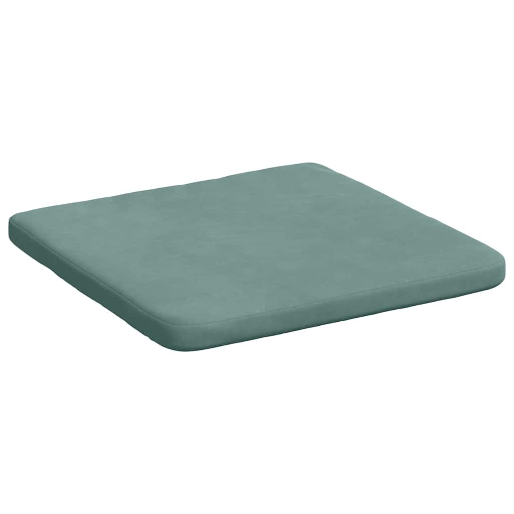 Cuscini per Seduta 4 pz Velluto Verde Mare 40 x 40 x 3 cm