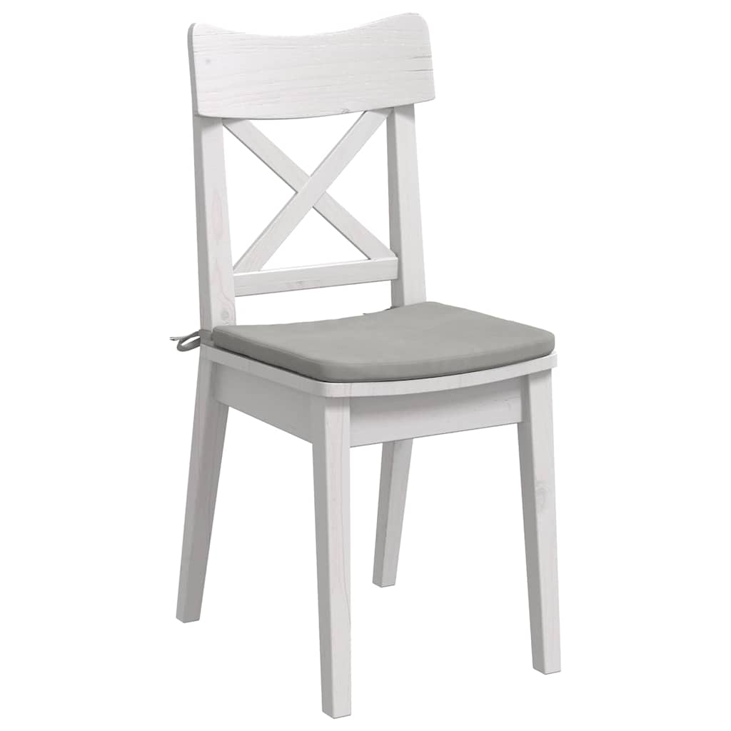 Cuscini per Seduta 4 pz Tessuto in Microfibra Grigio chiaro
