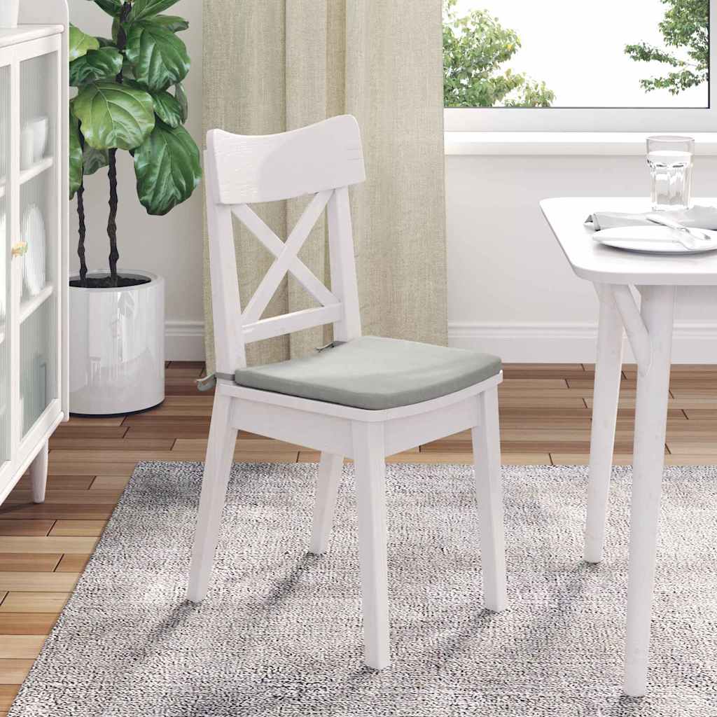 Cuscini per Seduta 4 pz Tessuto in Microfibra Grigio chiaro