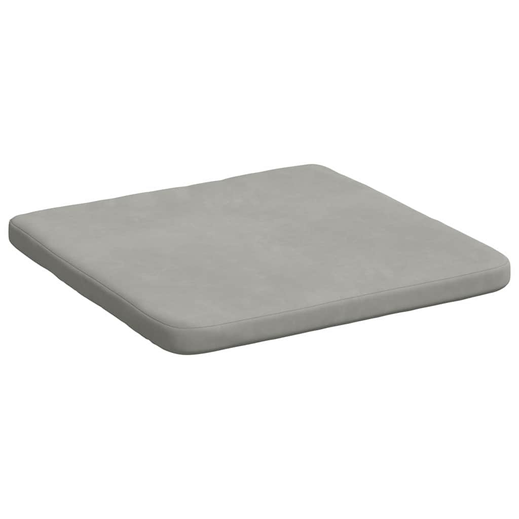 Cuscini per Seduta 4 pz Tessuto in Microfibra Grigio chiaro