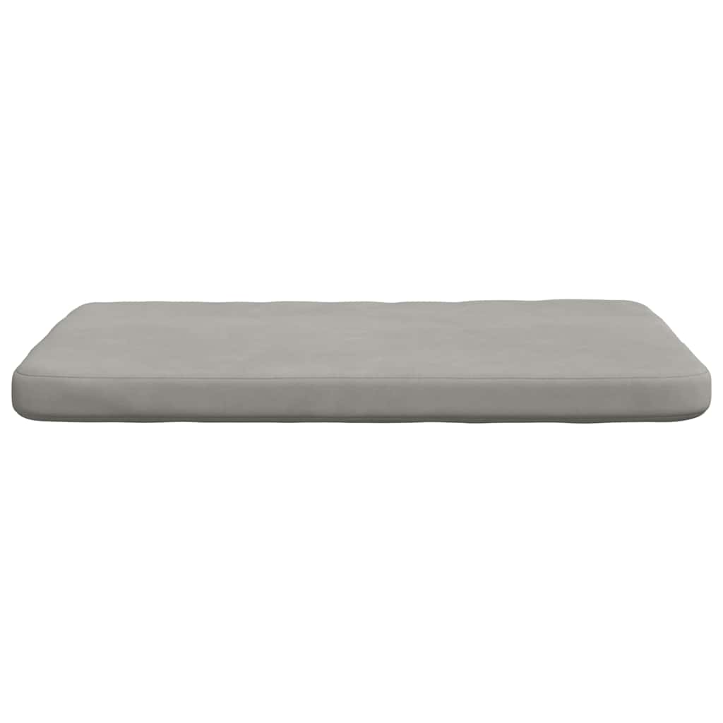 Cuscini per Seduta 4 pz Tessuto in Microfibra Grigio chiaro