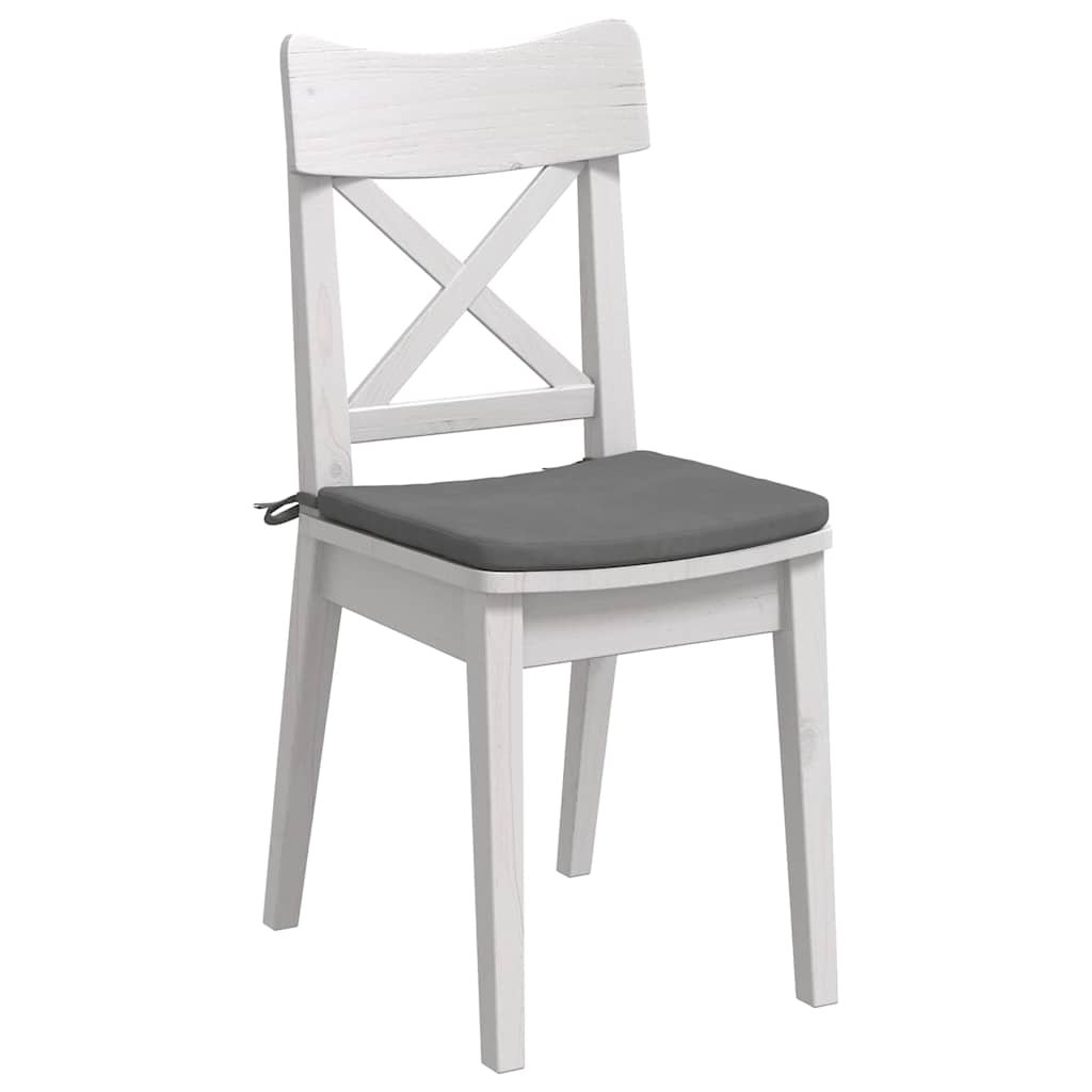 Cuscini per Seduta 4 pz Tessuto in Microfibra Grigio scuro