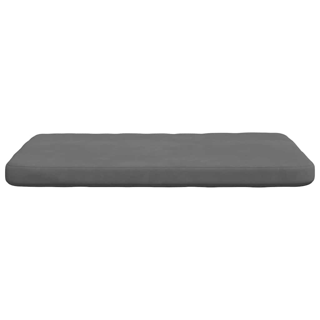 Cuscini per Seduta 4 pz Tessuto in Microfibra Grigio scuro