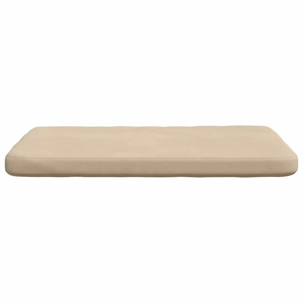 Cuscini per Seduta 4 pz Tessuto in Microfibra Crema
