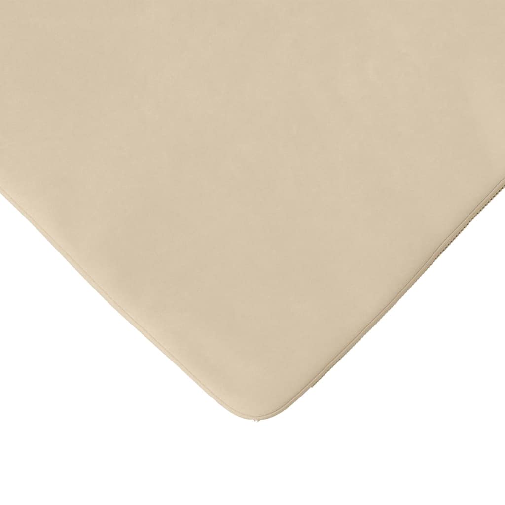 Cuscini per Seduta 4 pz Tessuto in Microfibra Crema