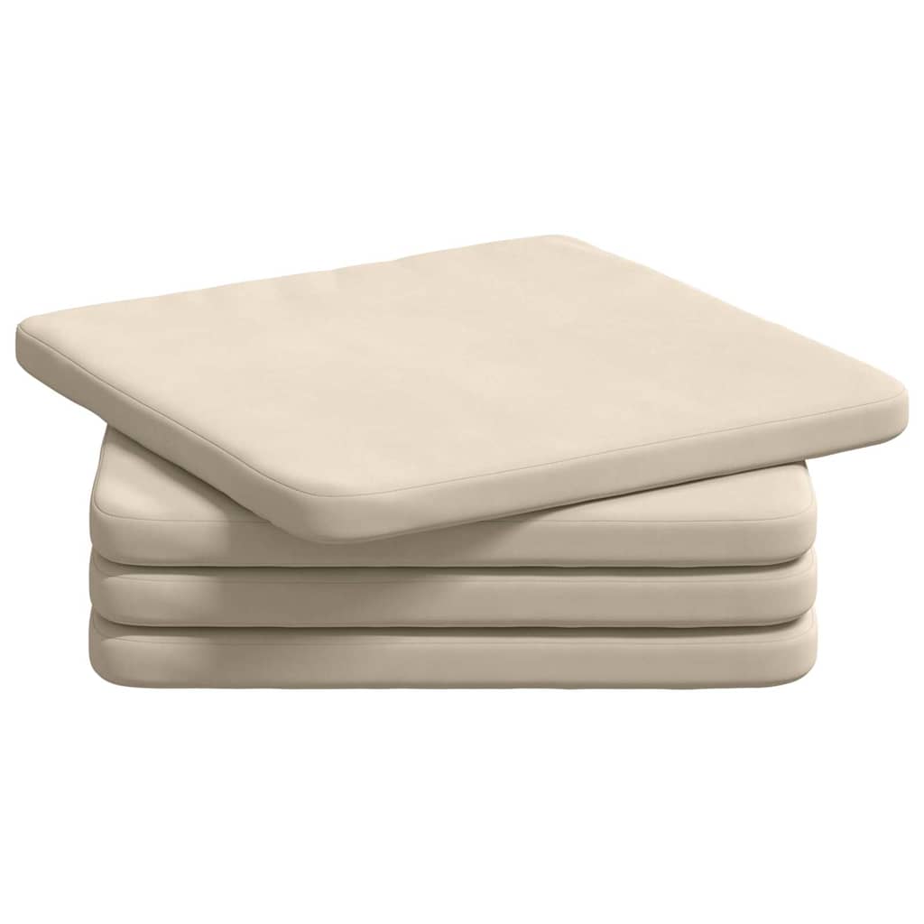 Cuscini per Seduta 4 pz Tessuto in Microfibra Beige