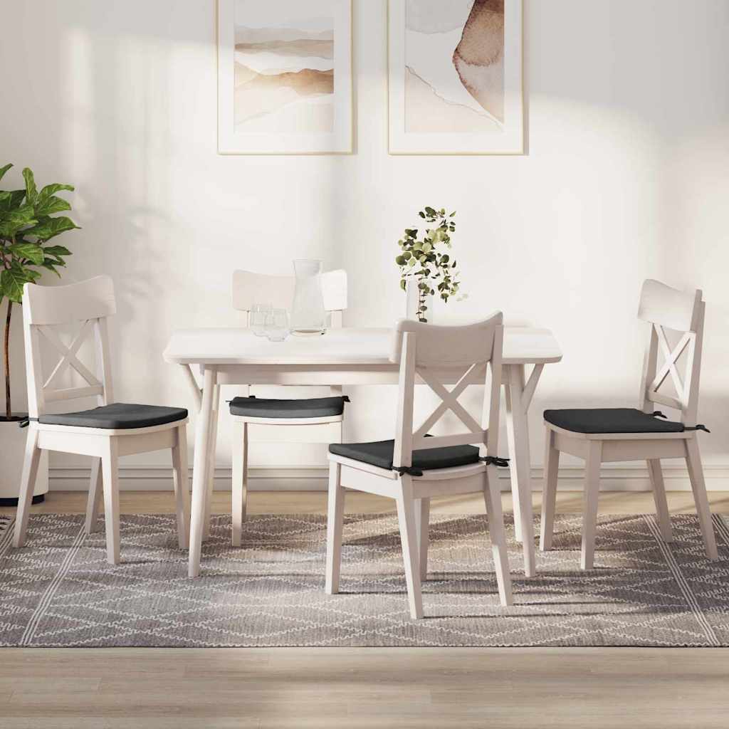 Cuscini per Seduta 4 pz Tessuto in Cords Grigio Scuro
