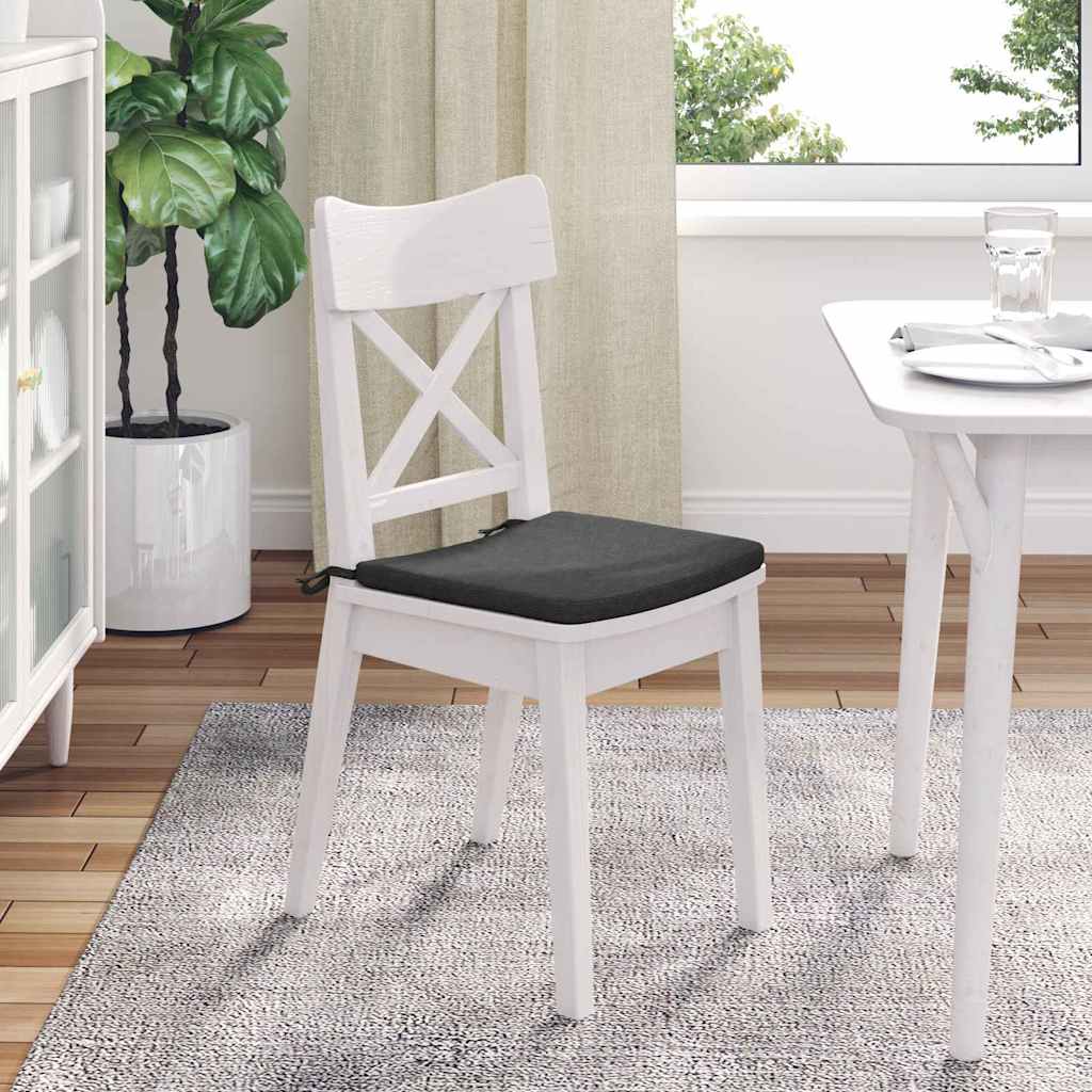 Cuscini per Seduta 4 pz Tessuto in Cords Grigio Scuro