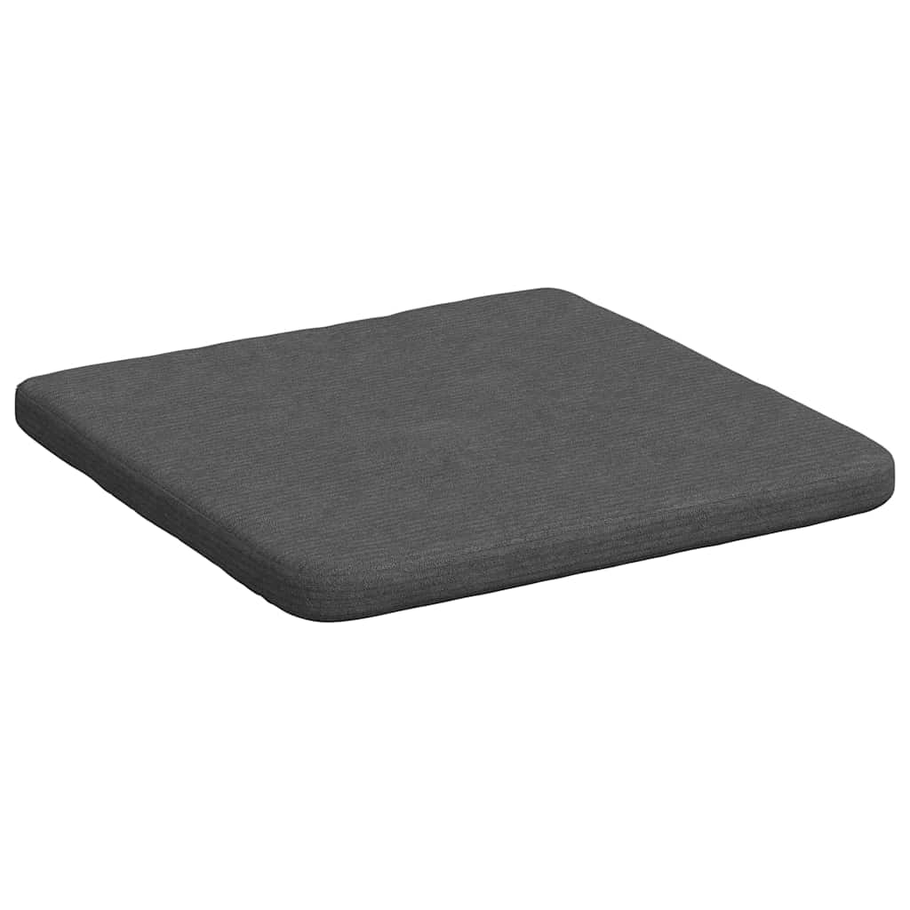 Cuscini per Seduta 4 pz Tessuto in Cords Grigio Scuro