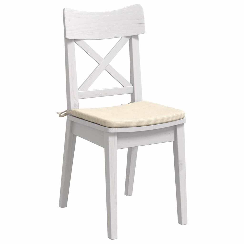 Cuscini per Seduta 4 pz Tessuto in Cords Crema 40 x 40 x 3 cm