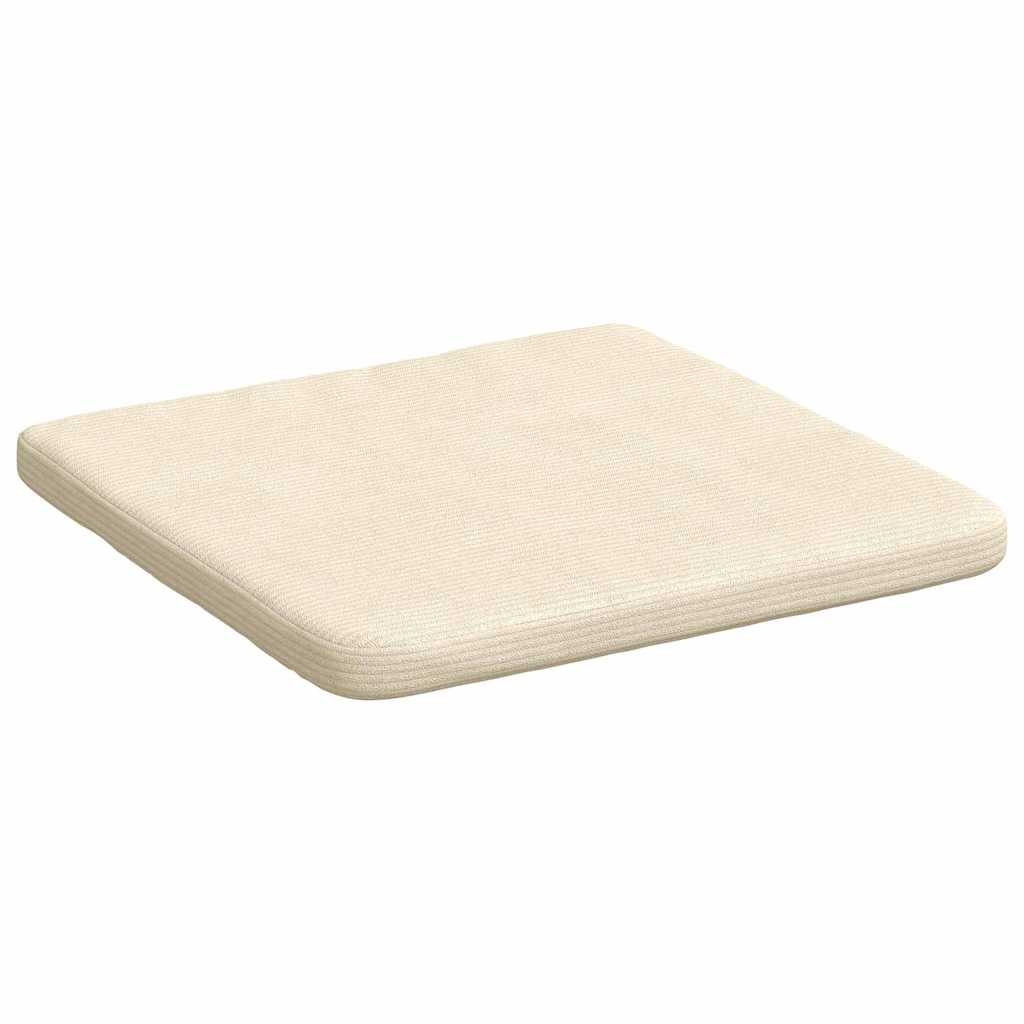 Cuscini per Seduta 4 pz Tessuto in Cords Crema 40 x 40 x 3 cm
