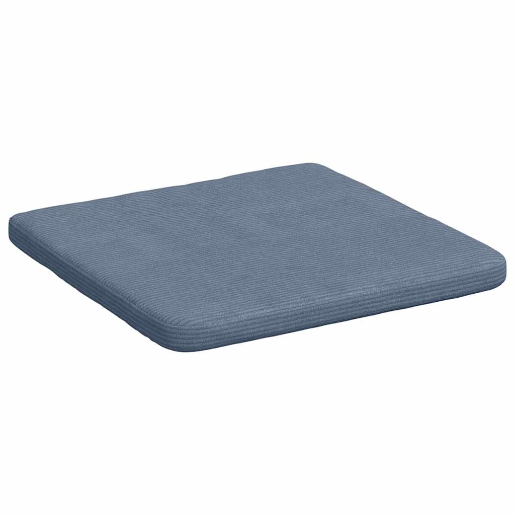 Cuscini per Seduta 4 pz Tessuto in Cords Blu 40 x 40 x 3 cm