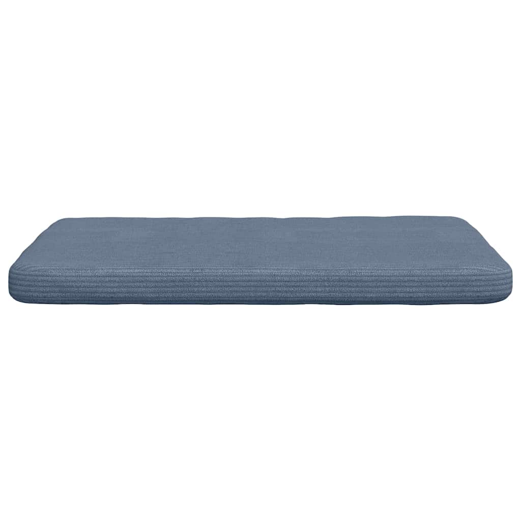 Cuscini per Seduta 4 pz Tessuto in Cords Blu 40 x 40 x 3 cm
