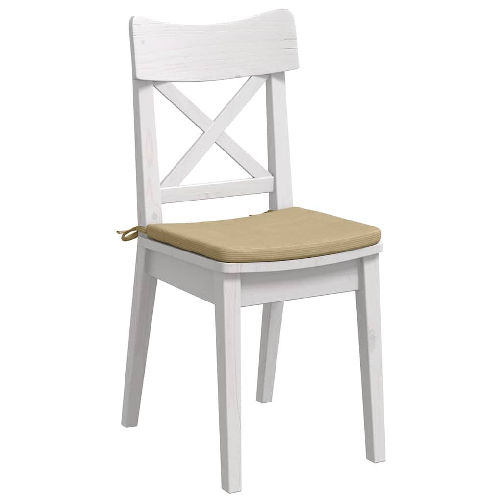 Cuscini per Seduta 4 pz Tessuto in Cords Grigio Verde