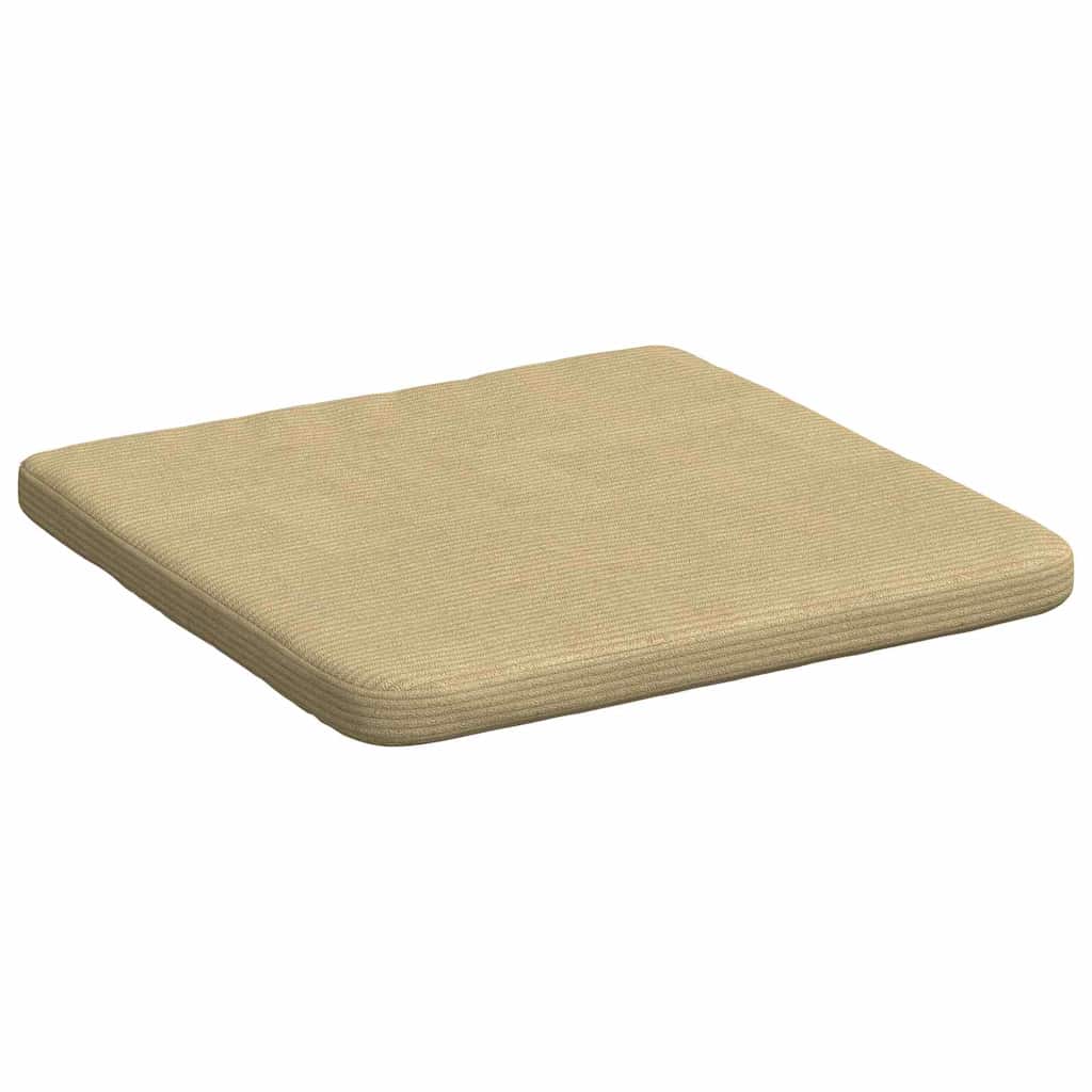 Cuscini per Seduta 4 pz Tessuto in Cords Grigio Verde