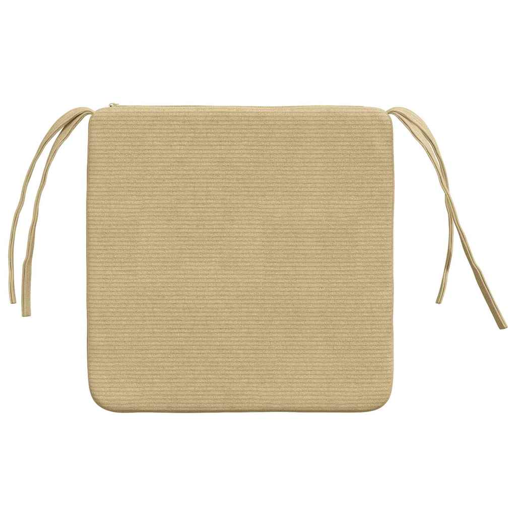 Cuscini per Seduta 4 pz Tessuto in Cords Grigio Verde