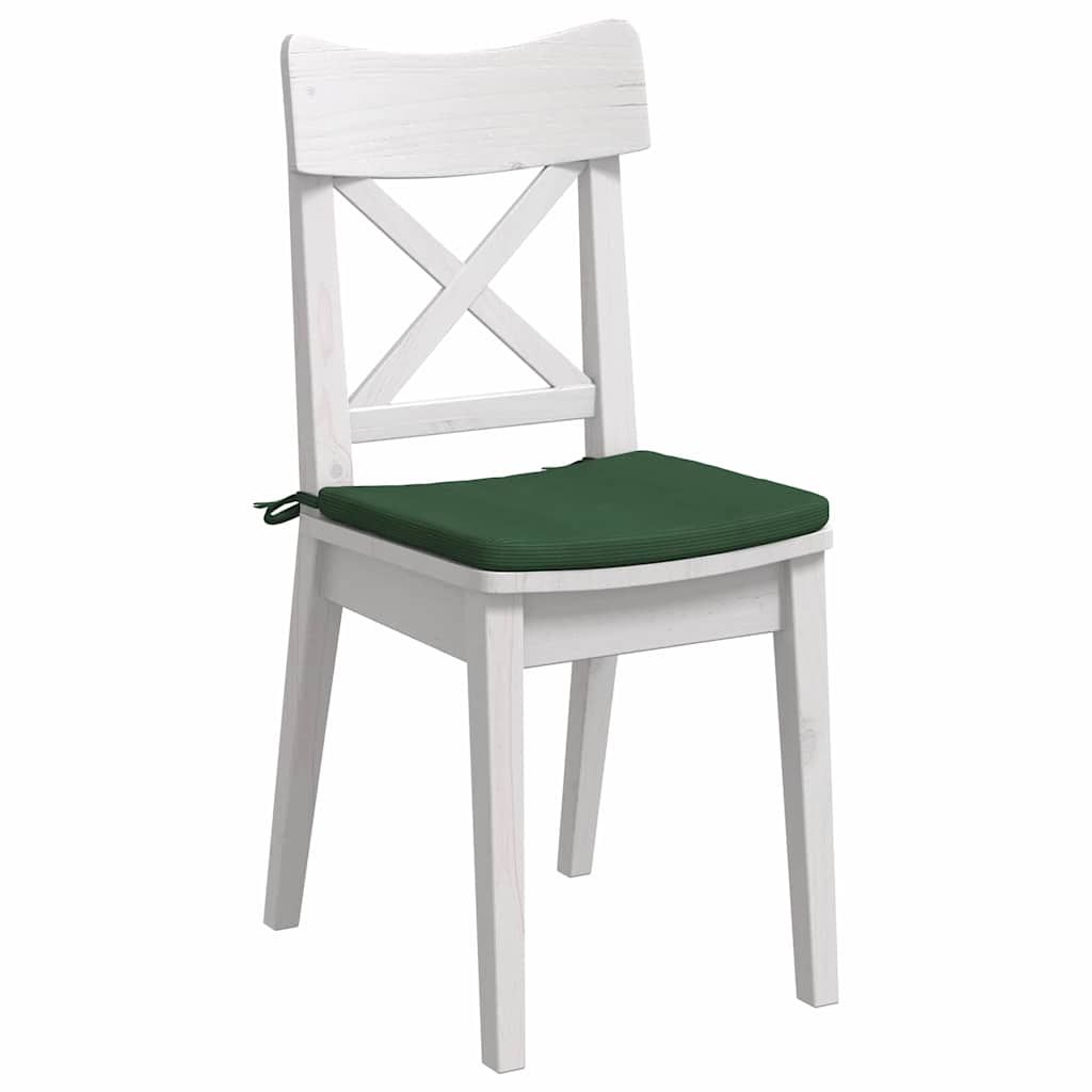 Cuscini per Seduta 4 pz Tessuto in Cords Verde Scuro
