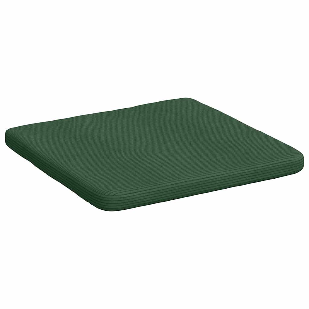 Cuscini per Seduta 4 pz Tessuto in Cords Verde Scuro