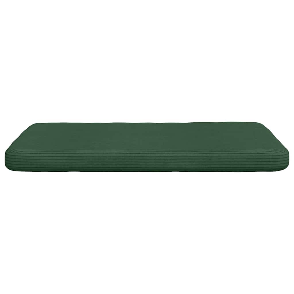 Cuscini per Seduta 4 pz Tessuto in Cords Verde Scuro