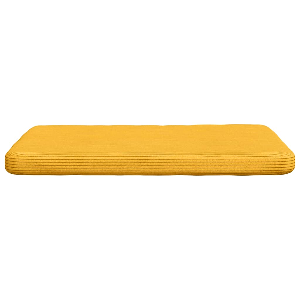 Cuscini per Seduta 4 pz Tessuto in Cords Giallo Chiaro