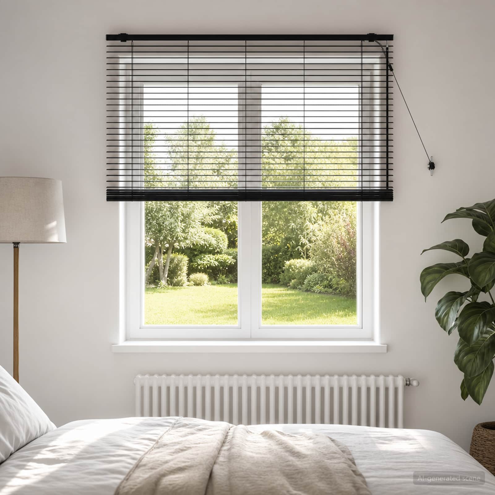 Tenda Veneziana Nero 160 x 160 cm 35 mm