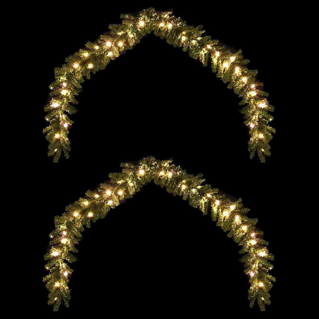Ghirlanda di Natale 2 pz 600 LED Verde 20 m PVC