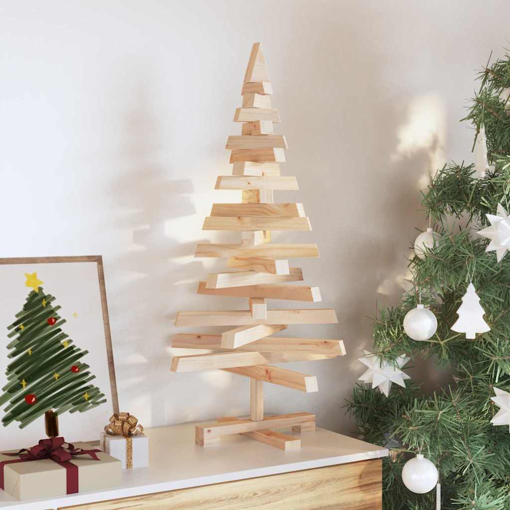 Alberi di Natale KOTKA 90 cm Legno di pino massello Naturale