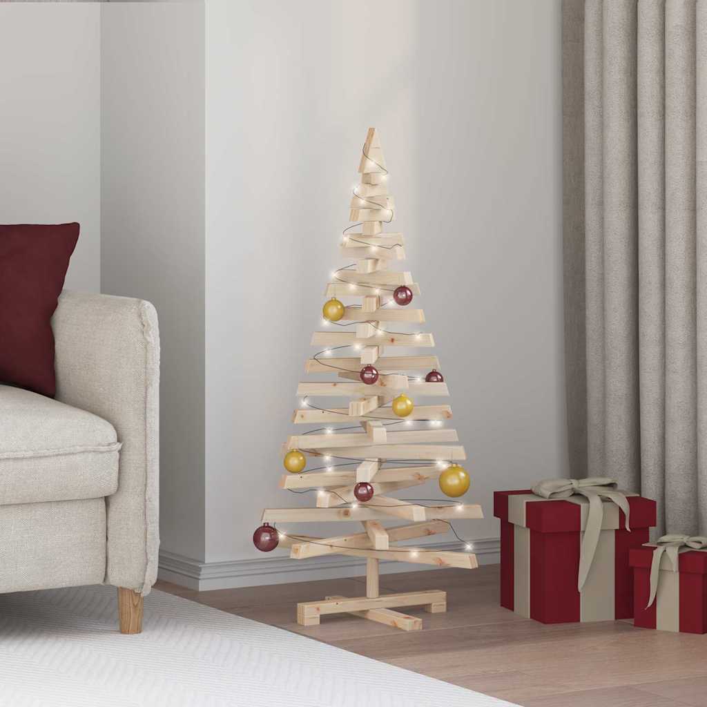 Alberi di Natale Naturale 120 cm Legno di pino massello