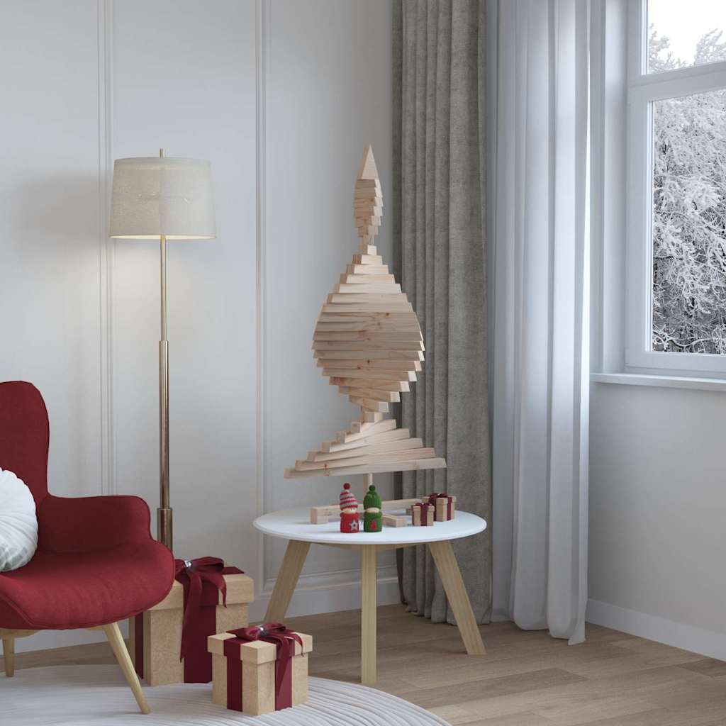 Alberi di Natale Naturale 120 cm Legno di pino massello