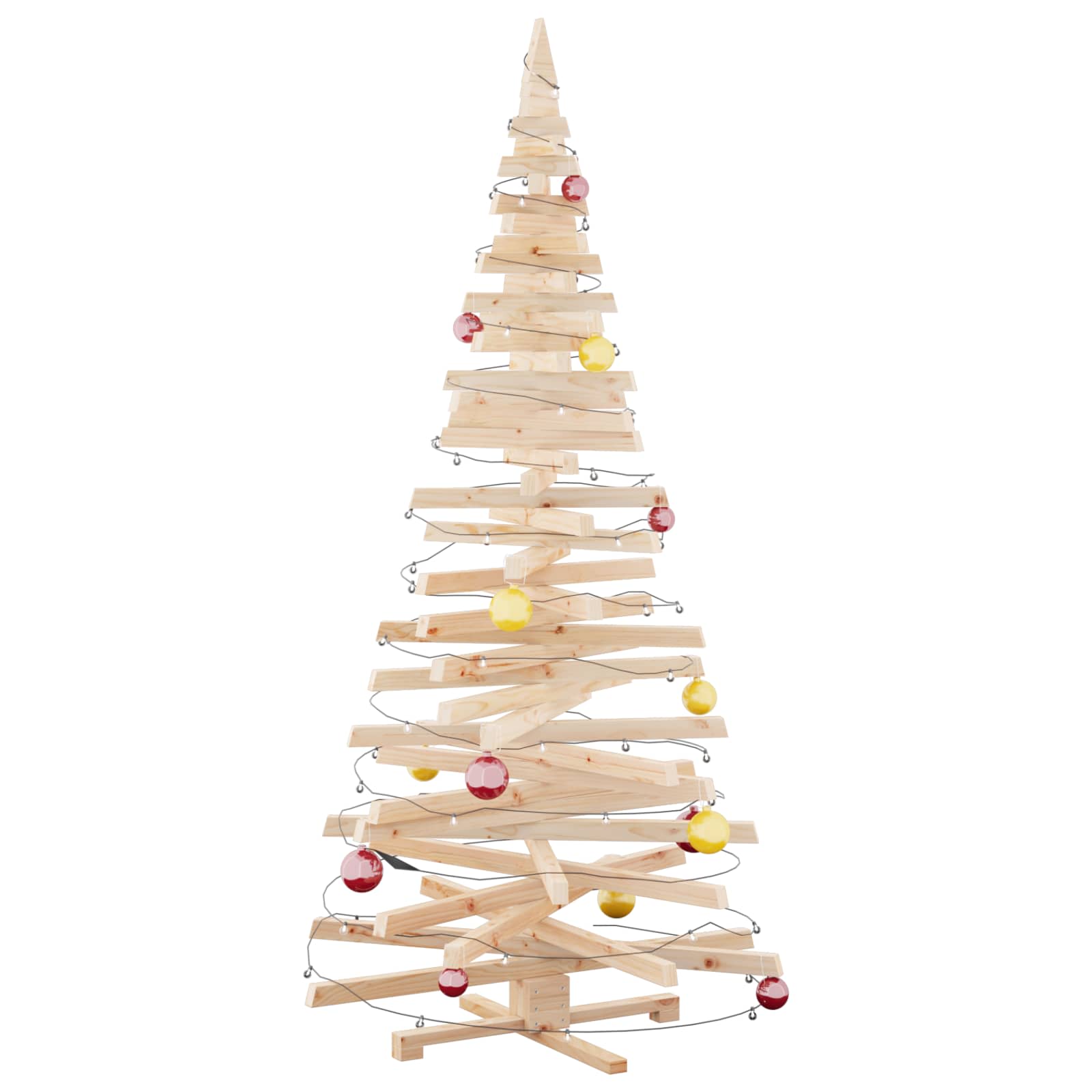 Alberi di Natale Naturale 210 cm Legno di pino massello