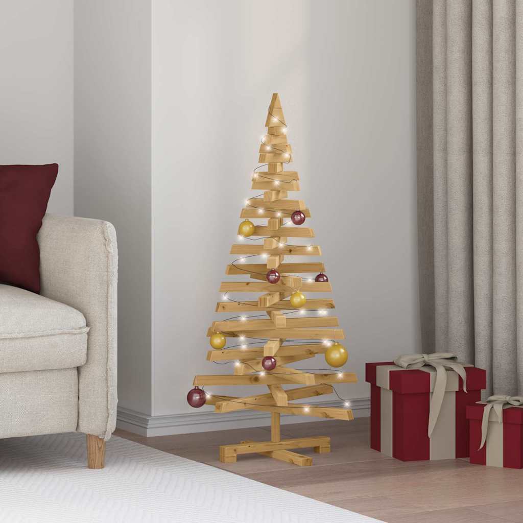 Alberi di Natale Marrone 120 cm Legno di pino massello