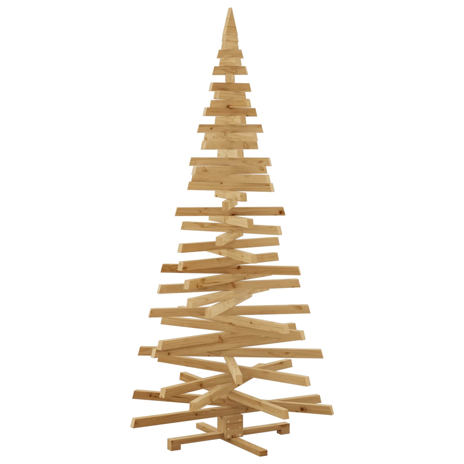 Alberi di Natale Marrone 210 cm Legno di pino massello