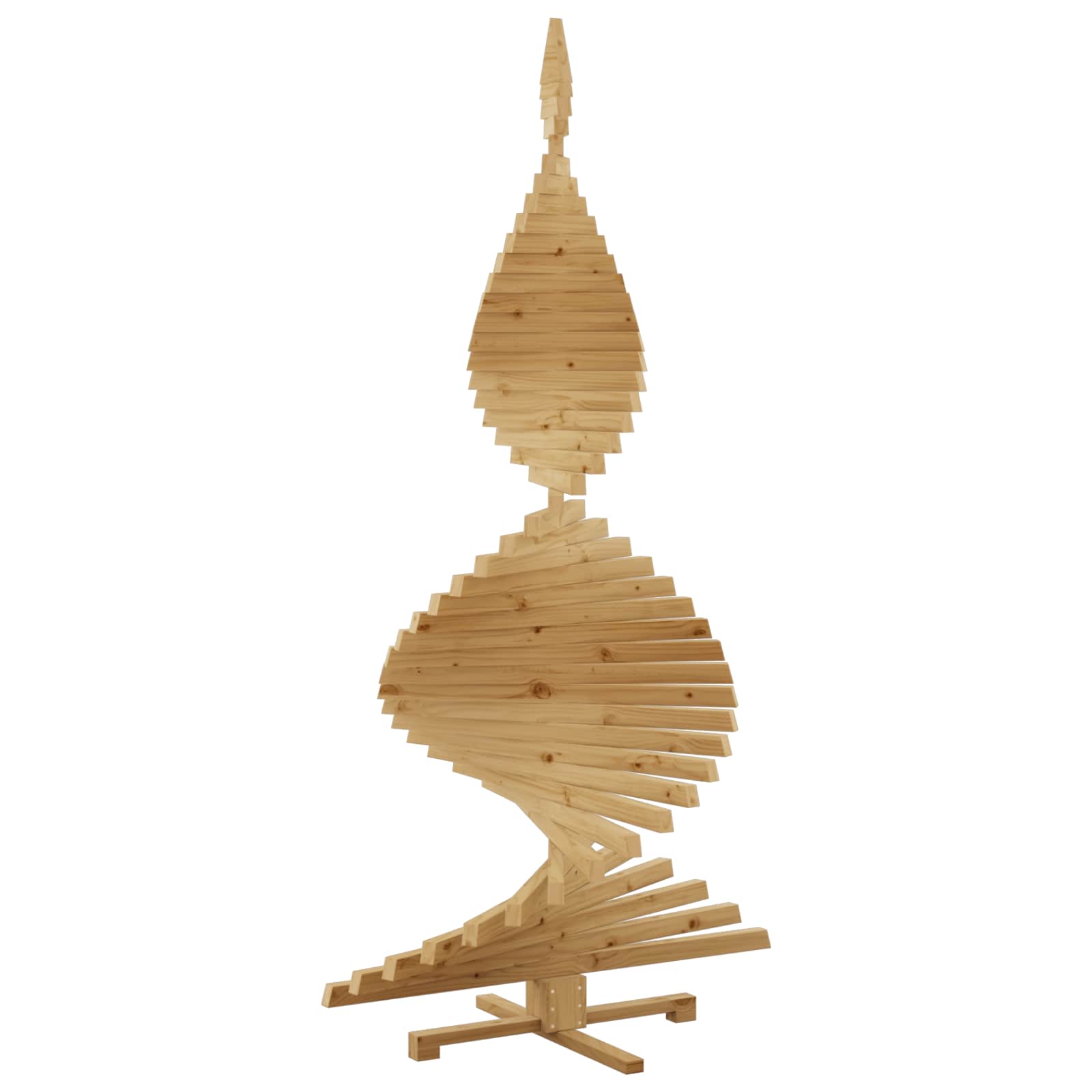 Alberi di Natale Marrone 210 cm Legno di pino massello