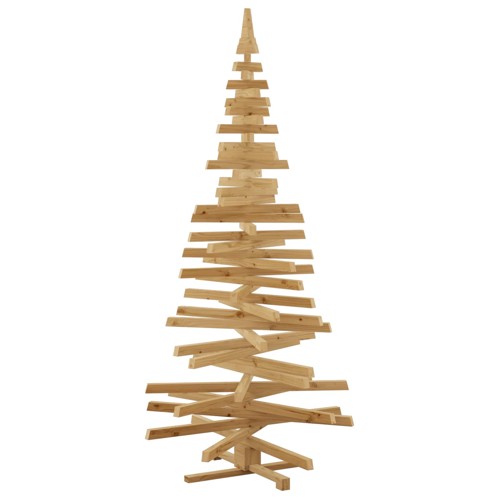 Alberi di Natale Marrone 210 cm Legno di pino massello