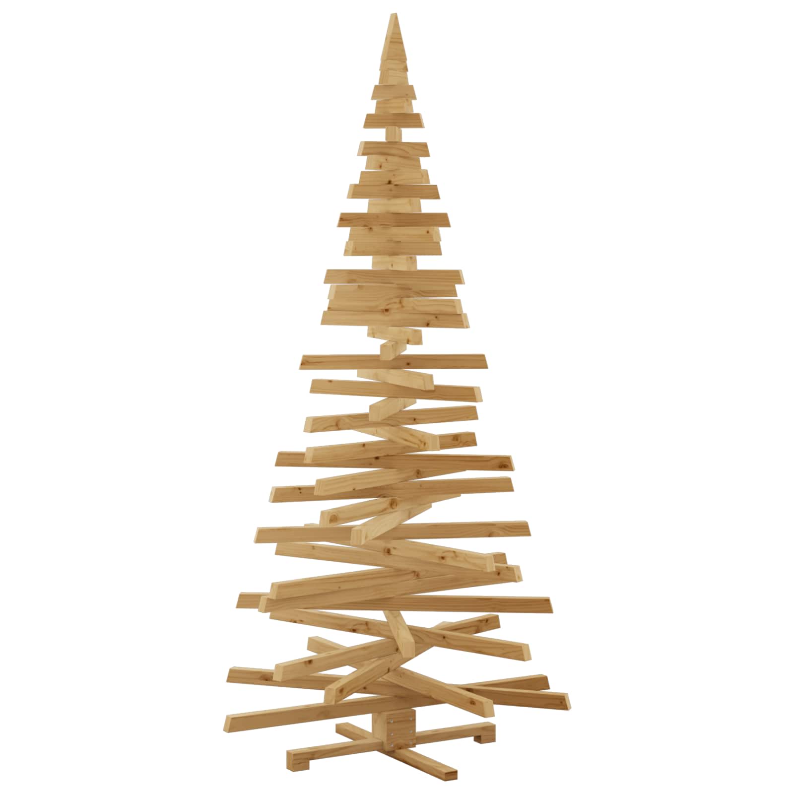 Alberi di Natale Marrone 210 cm Legno di pino massello