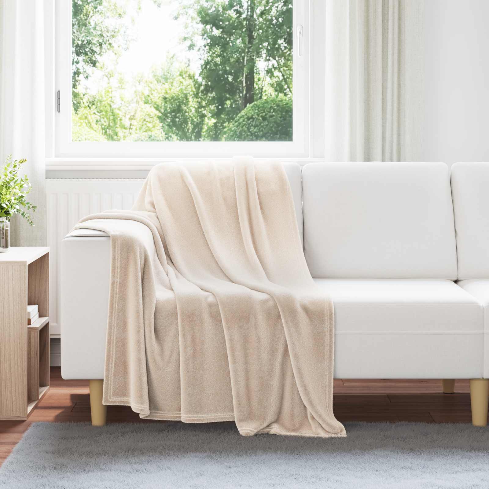 Coperta Beige 130 x 150 cm 0.5 kg Panno